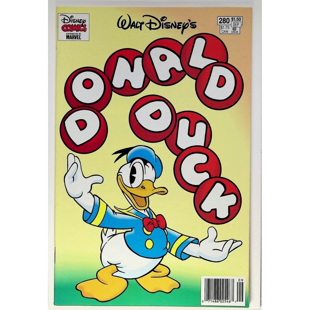 Disney Comics Donald Duck #280 Marvel Newsstand Edition September 1992 NM-